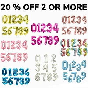 40" Foil Number Gold/Rose Gold Balloons Birthday Age Party Wedding Balloon Cheap - Picture 1 of 17