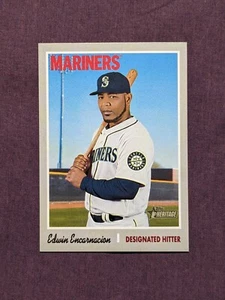 2019 Topps Heritage Traded Variations #447 Edwin Encarnacion Seattle Mariners SP - Picture 1 of 2