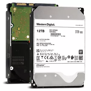 WD Ultrastar DC HC520 12TB SATA 3.5" Enterprise HDD — HUH721212ALE604 (0F30146) - Picture 1 of 5