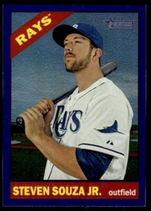 2015 Topps Heritage Chrome Purple Refractor Steven Souza Jr. Tampa Bay Rays #640 - Picture 1 of 2