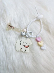 Bichon Frise Dog Keychain Bag Charm Keyring Puppy Keychain Fob New Gift - Picture 1 of 2