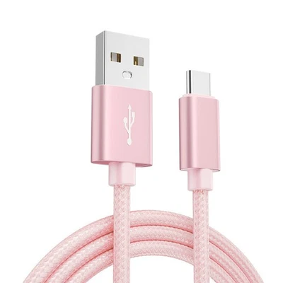 2A 1M USB Type C Data Charging Cable For Samsung LG Huawei Android Pink - Image 1 of 4