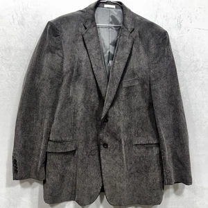 Pronto Uomo Blazer Mens 50L Gray 2 Button Jacket Sport Coat Corduroy - Picture 1 of 15