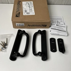 Andersen Albany 2-Panel Gliding Door Hardware Set in Black - OPENED BOX - Picture 1 of 13