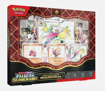 Pokemon TCG Paldeas Schicksale Skelokrok ex Premium Kollektion OVP kleine Macke - Bild 1 von 2