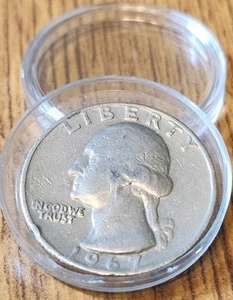 Vintage 1967 Washington Quarter No Mint Mark/ Rare Distorted Motto / Rim Error - Picture 1 of 2