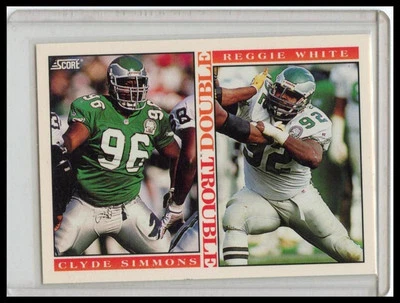 1993 Score #416 Clyde Simmons / Reggie White DT - Image 1 of 2
