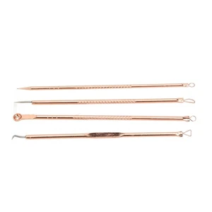 4 Set Pimple Blackhead Remover Comedones Extractor Tool Kit Professional Sta NEW - Imagen 1 de 12