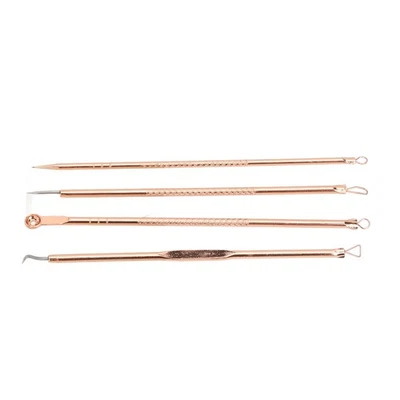 4 Set Pimple Blackhead Remover Comedones Extractor Tool Kit Professional Sta NEW - Imagen 1 de 4
