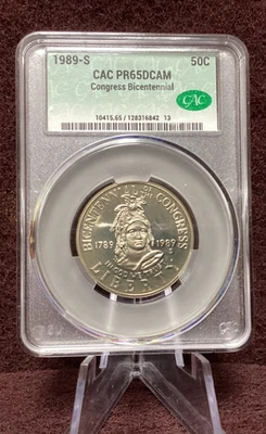 1898 S PROOF Congress Bicentennial half dollar Graded PR65DCAM - Image 1 of 4