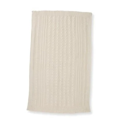  Manta Infantil, Tejida con Cable, Hecha con Algodón Orgánico 100% Suave Transpirable, Avena Foto 1 de 4