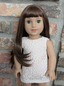Muñeca Tillee Personalizada American Girl ÚNICA Pelo Marrón Ojos Verdes Molde Josefina  - Imagen 1 de 5