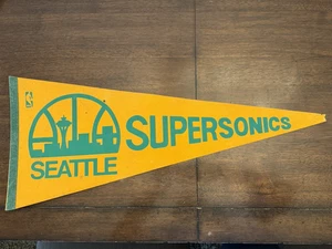 Vintage Seattle Super Sonic’s Basketball Wimpel 1970’s 30”x12” Sports - Bild 1 von 5