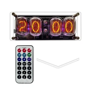 Remote Controlled IN12 Colorful Nixie Clock with Time and Date Features - Photo 1/12