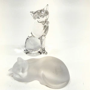 Lenox Crystal Leaded Glass Prim and Proper Pair Of Cats Lot of 2 1994 - Picture 1 of 3
