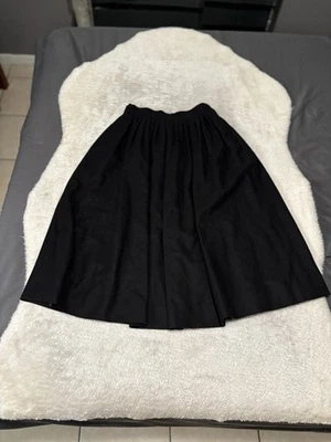 Falda larga plisada de lana negra para mujer talla 26 forrada Wenger 38 Foto 1 de 4