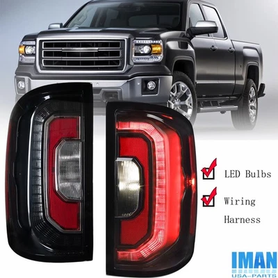 LED Black Tail Light OE Style Rear Lamp Assembly For GMC Sierra 1500 2014-2018 - Image 1 of 4