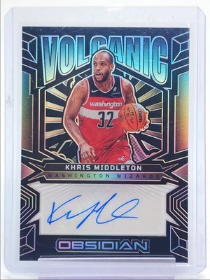 KHRIS MIDDLETON 2024-25 OBSIDIANA VOLCÁNICA AUTÓGRAFO MAGOS AUTOMÁTICO/75 Q4945 Foto 1 de 2