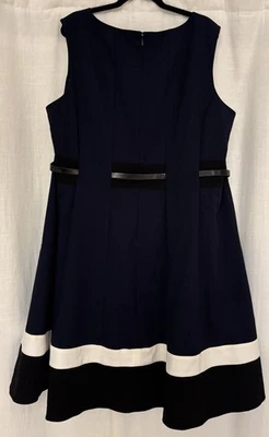 Calvin Klein Women's Dress 22W Plus Size Sleeveless Casual Midi Dark Blue  - Image 1 of 4