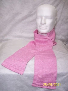 Sciarpa Singola Tinta Unita ROSA 100% Lana Merinos - Picture 1 of 1