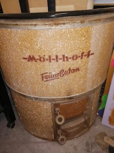 RAR: Möllhoff Feuerbeton Kessel-Ofen m. Emaille-Kessel evtl. auch Grill Heizofen - Bild 1 von 6