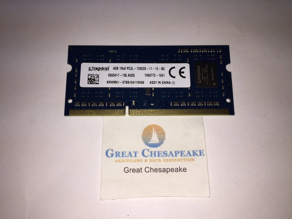 Kingston KNWMX1-ETBS 4GB PC3L-12800S DDR3 204 Pin TESTED! - Image 1 of 1