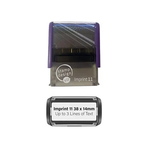 SELLO DE GOMA PERSONALIZADO AUTO TINTA Cuentas comerciales Nombre Dirección 3 líneas Tinta negra - Imagen 1 de 1