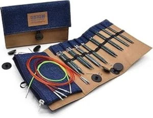 KnitPro Indigo Wood Interchangeable Deluxe Knitting Needle Set Standard Length - Picture 1 of 4