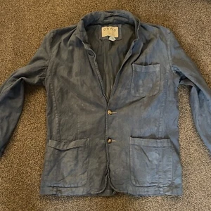 Blazer Chaqueta Deportiva Orvis Hombre Lino Algodón Azul 2 Botones Talla 44 Desteñido Usado - Imagen 1 de 13