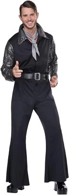 Llamativo Mono Estilo Años 70 Disco Fiebre Retro Vestido Elegante Halloween Adulto Disfraz Foto 1 de 2