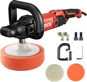 Buffer Polisher, DCK 7-Inch Buffer Waxer, 8 Variable Speed 600-3500 RPM, Detacha - Picture 1 of 8