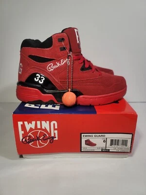 Patrick Ewing Guard Mid 33 Sz 6 Red/Black - Image 1 of 4