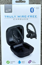 iLIVE-True Wireless Sport Earbuds Black Built-In Mic Storage Case