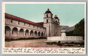 Mission Santa Barbara California Postcard - Picture 1 of 2