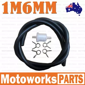 1 Meter 6mm Fuel Petrol Line Hose Filter CLIP PIT Trail Quad Dirt Bike ATV Buggy - Picture 1 of 3