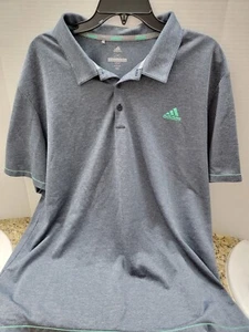 Adidas Men's Grayish Blue Golf Polo Shirt XXLarge - Picture 1 of 9
