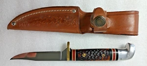 WESTERN 628 I Bird & Trout Small Game Fixed Blade Delrin Handle KNIFE w/Sheath - Picture 1 of 12