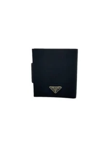PRADA Folded Wallet Bi-fold Nylon Black Mens PORTAFOGLIO Used - Picture 1 of 6