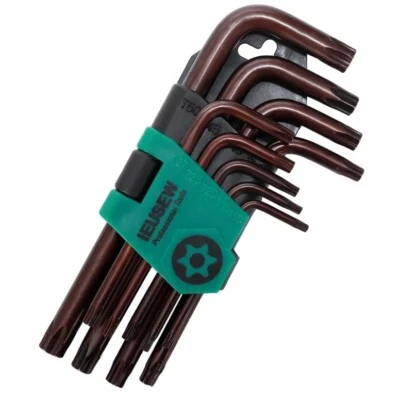 Juego de llaves Torx Star Allen, juego de llaves estrella resistentes a manipulaciones, acero S2, 9 piezas Foto 1 de 4