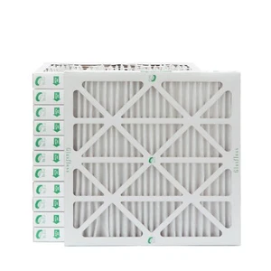 24x24x2 MERV 13 Pleated AC Furnace Air Filters by Glasfloss. Case of 12 - Picture 1 of 5