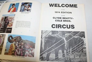 2 Vintage Cole Brothers & Clyde Beatty Circus Program 73 &74 Dave Hoover Coke ad - Picture 1 of 4