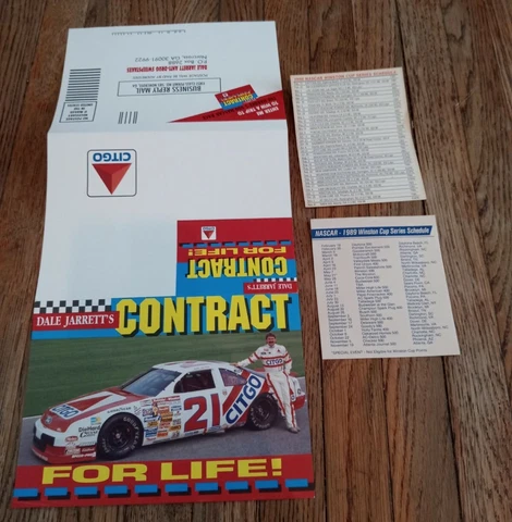 Vintage 1988 1998 DAYTONA 500 WINSTON CUP NASCAR SCHEDULE dale Jarrett flyer lot Cover