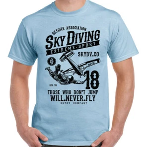 Fallschirmspringen T-Shirt Extreme SPORTS Herren Free Fall Skydiver Para Regt - Picture 1 of 25