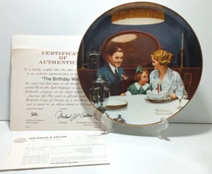 Norman Rockwell The Birthday Wish Sammelteller Knowles - Bild 1 von 6