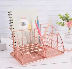 Desk Organizer and Accessories, Upgraded Large Office Supplies Desk Rose - Picture 1 of 4