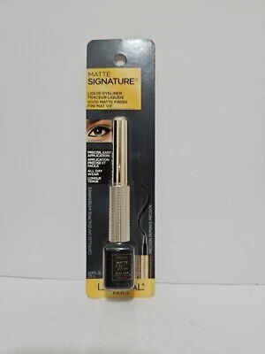  L'OREAL MATTE SIGNATURE LIQUID EYELINER VIVID MATTE FINISH 700 BLACK - Image 1 of 2