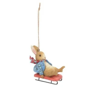 Beatrix Potter by Jim Shore Peter Rabbit Sledging Hanging Ornament