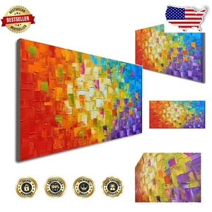 Stunning 40x20 Inch Abstract Wall Art - Framed & Ready to Hang for Living Room - Picture 1 of 12