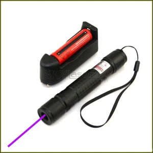 1mw 405nm Adjustable Focus Purple Laser Pointers Visible Beam Light Flashlight - Picture 1 of 9