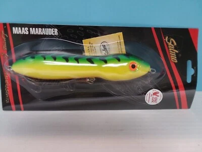 Salmo MAAS Merodeador Lucio y Muskie Top Cebo para Caminar Agua - Tigre Verde Foto 1 de 2